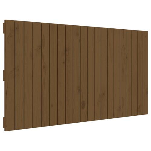 Sengegavl 127,5x3x60 cm massivt fyrretræ gyldenbrun
