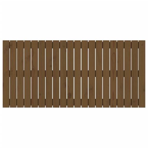 Sengegavl 127,5x3x60 cm massivt fyrretræ gyldenbrun