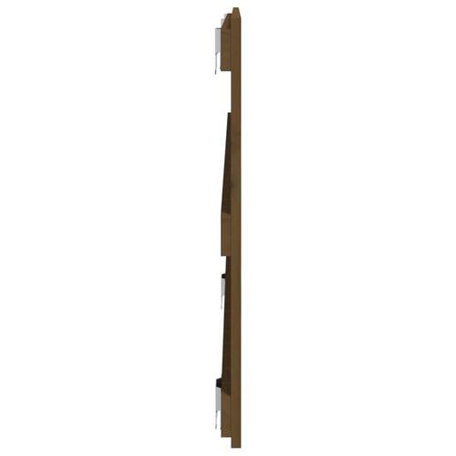 Sengegavl 127,5x3x60 cm massivt fyrretræ gyldenbrun