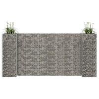 H-formet gabion-plantekasse 260x40x120 cm stål