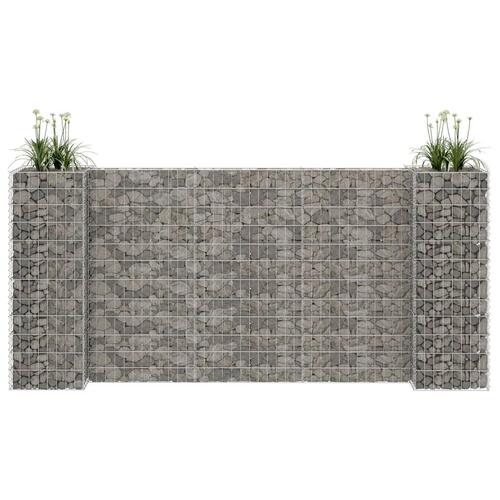 H-formet gabion-plantekasse 260x40x120 cm stål