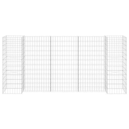 H-formet gabion-plantekasse 260x40x120 cm stål
