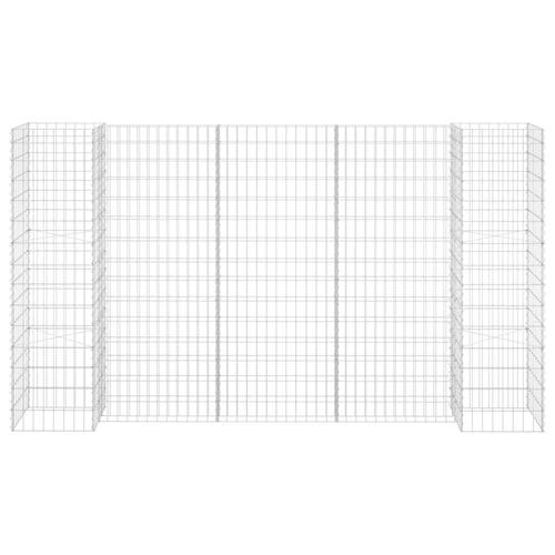 H-formet gabion-plantekasse 260x40x150 cm stål
