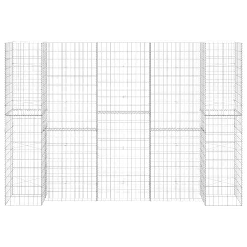 H-formet gabion-plantekasse 260x40x180 cm stål