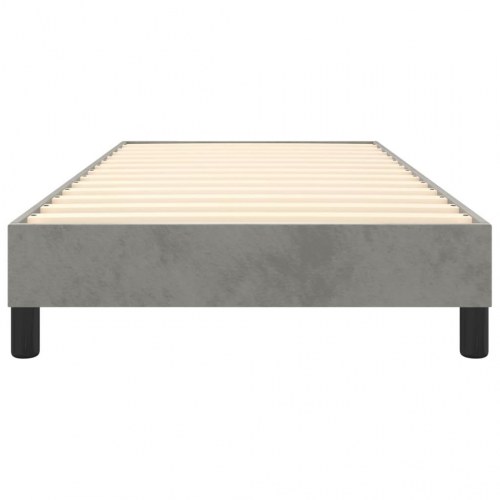 Boxspring sengeramme i fløjl - lysegrå 80 × 200 cm