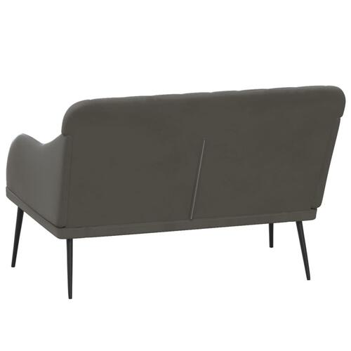 Bænk 110x76x80 cm velour mørkegrå