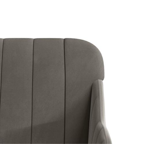 Bænk 110x76x80 cm velour mørkegrå