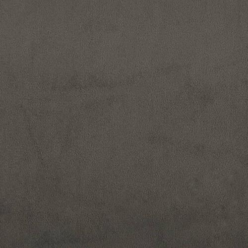 Bænk 110x76x80 cm velour mørkegrå