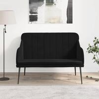Bænk 110x76x80 cm velour sort