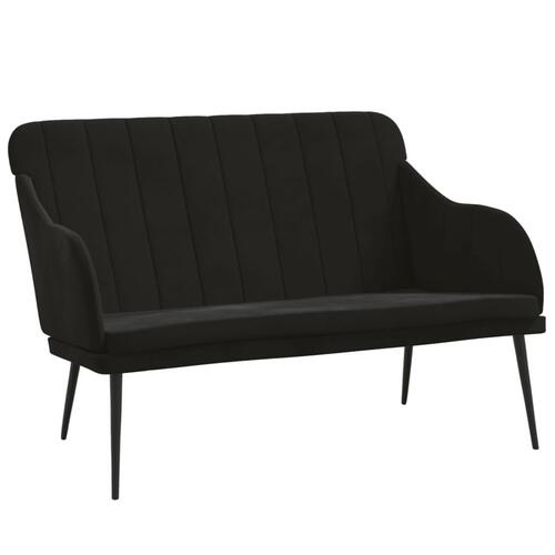 Bænk 110x76x80 cm velour sort