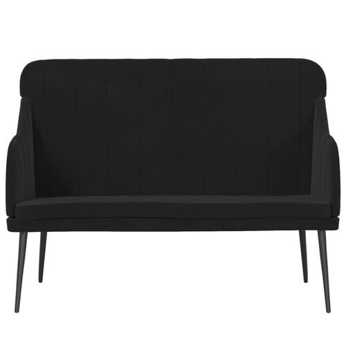 Bænk 110x76x80 cm velour sort