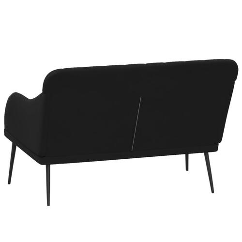 Bænk 110x76x80 cm velour sort