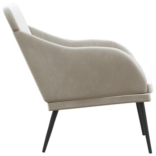 Bænk 110x76x80 cm velour lysegrå