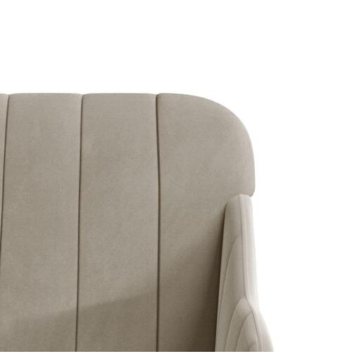 Bænk 110x76x80 cm velour lysegrå