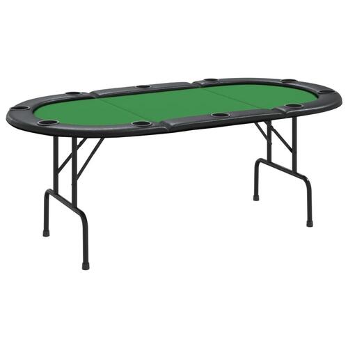 Foldbart pokerbord 10 pers. 207x106x76 cm grøn