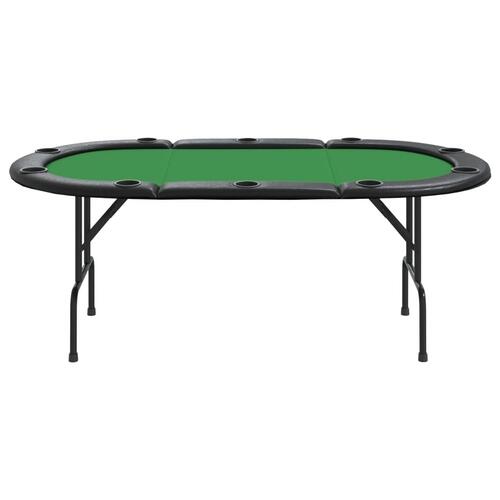 Foldbart pokerbord 10 pers. 207x106x76 cm grøn