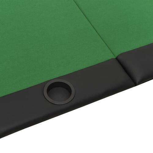 Foldbart pokerbord 10 pers. 207x106x76 cm grøn