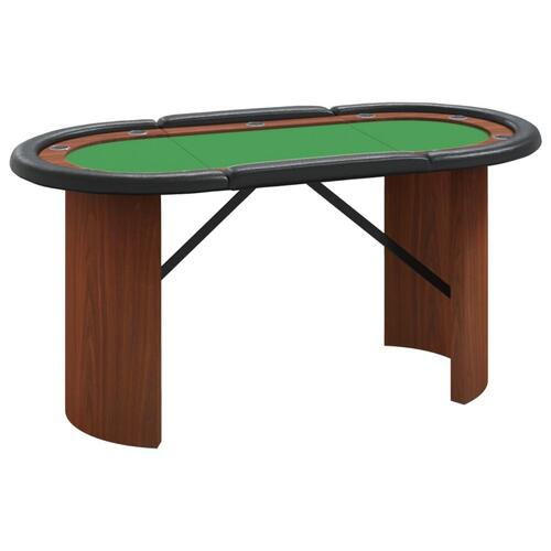 Pokerbord 10 pers. 160x80x75 cm grøn