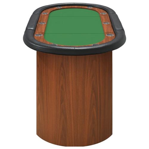 Pokerbord 10 pers. 160x80x75 cm grøn