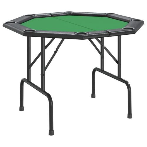 Foldbart pokerbordplade 8 pers. 108x108x75 cm grøn