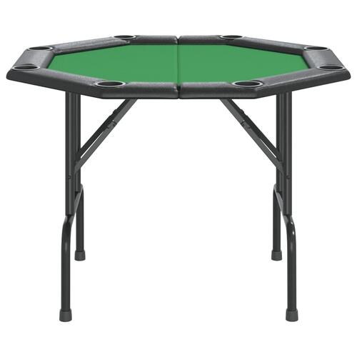 Foldbart pokerbordplade 8 pers. 108x108x75 cm grøn