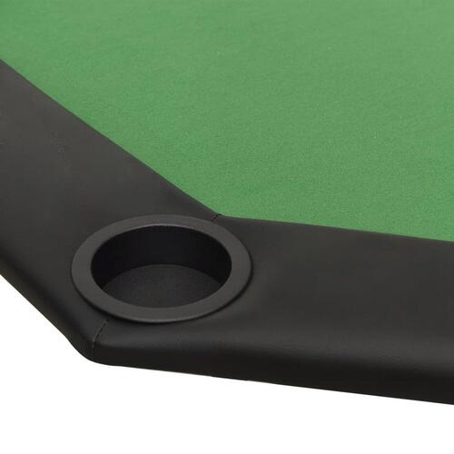 Foldbart pokerbordplade 8 pers. 108x108x75 cm grøn