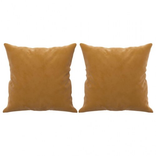 3-personers sofa med puder og hynder 180 cm velour brun