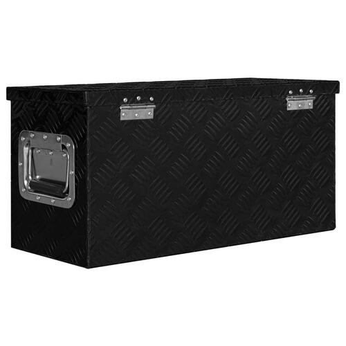 Aluminiumskasse 61,5x26,5x30 cm sort