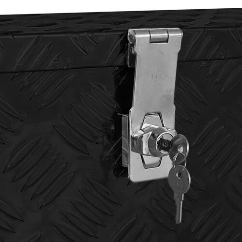 Aluminiumskasse 61,5x26,5x30 cm sort