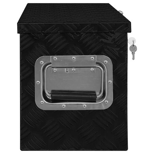 Aluminiumskasse 80x30x35 cm sort