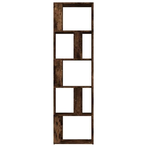 Bogreol 45x24x160 cm konstrueret træ røget egetræ
