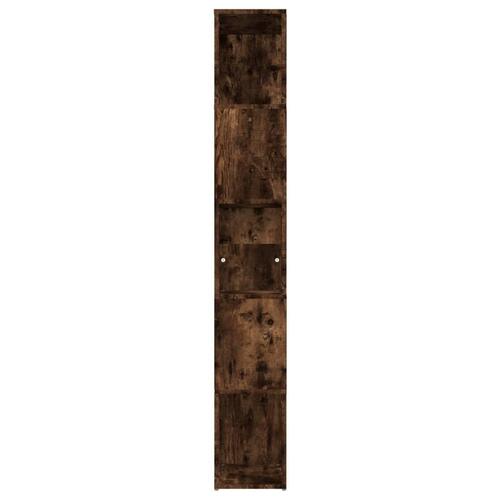Bogreol 45x24x160 cm konstrueret træ røget egetræ