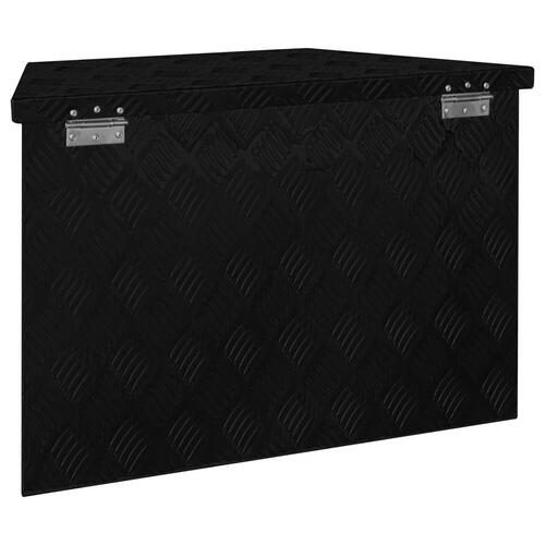 Aluminiumskasse 70x24x42 cm trapezformet sort