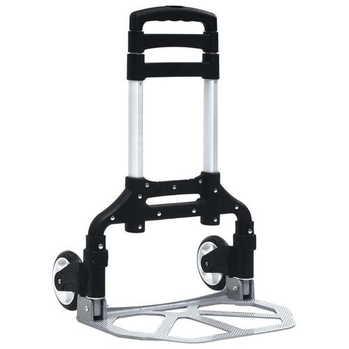 Foldbar transportvogn 70 kg aluminium sølvfarvet
