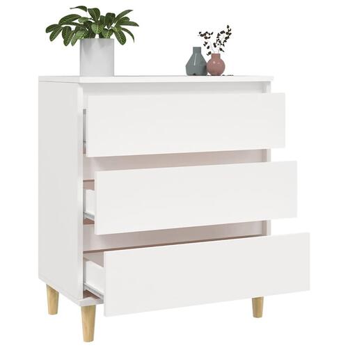 Skænk 60x35x70 cm konstrueret træ hvid