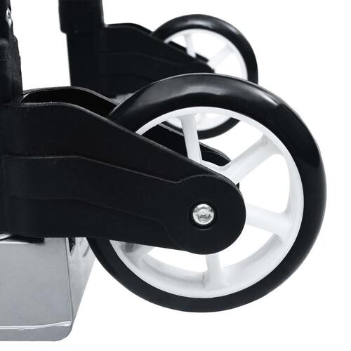 Foldbar transportvogn 70 kg aluminium sølvfarvet