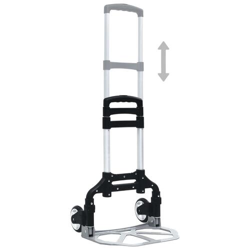 Foldbar transportvogn 70 kg aluminium sølvfarvet