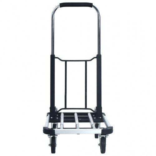 Foldbar transportvogn i aluminium - 150 kg, sølv/sort