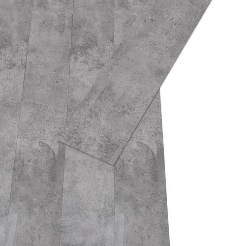 Selvklæbende gulvbrædder 5,02 m² 2 mm PVC cementbrun