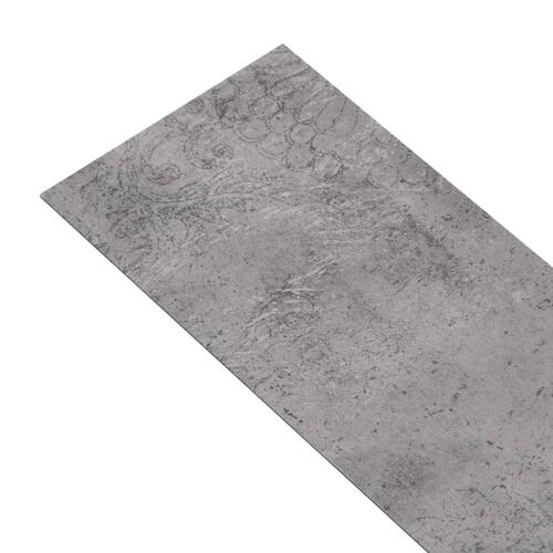 Selvklæbende gulvbrædder 5,02 m² 2 mm PVC cementbrun