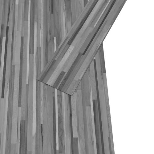 Selvklæbende gulvbrædder 5,02 m² 2 mm PVC gråstribet