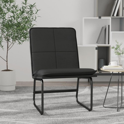 Loungestol 54x75x76 cm kunstlæder sort