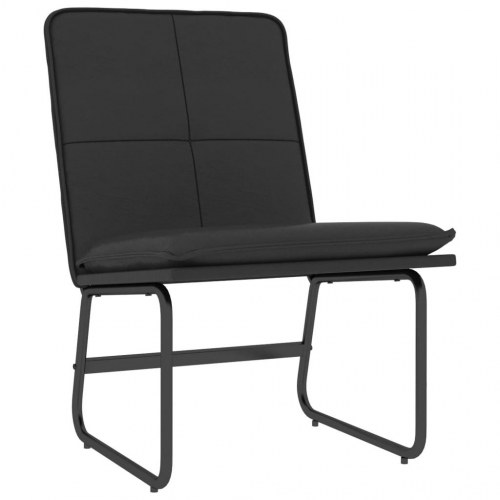 Loungestol 54x75x76 cm kunstlæder sort