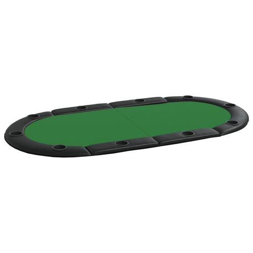 Foldbart pokerbordplade 10 pers. 208x106x3 cm grøn