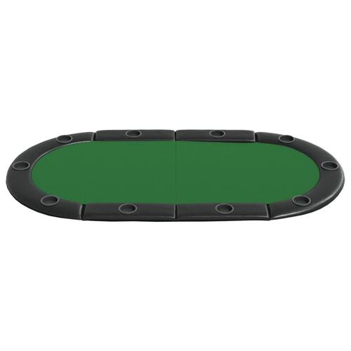 Foldbart pokerbordplade 10 pers. 208x106x3 cm grøn