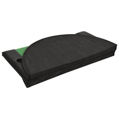 Foldbart pokerbordplade 10 pers. 208x106x3 cm grøn