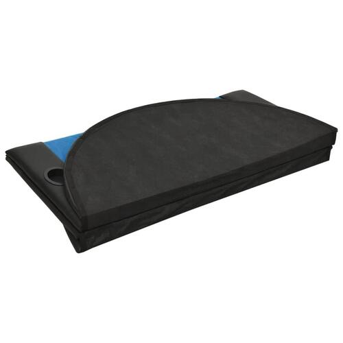Foldbart pokerbordplade 10 pers. 208x106x3 cm blå