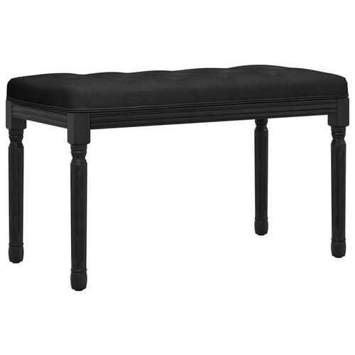 Bænk 80x40x49 cm velour sort