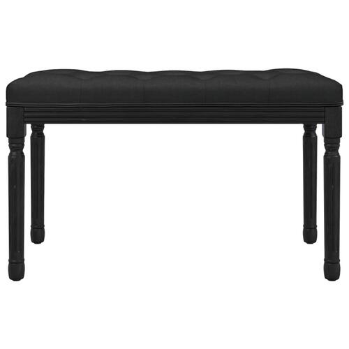 Bænk 80x40x49 cm velour sort