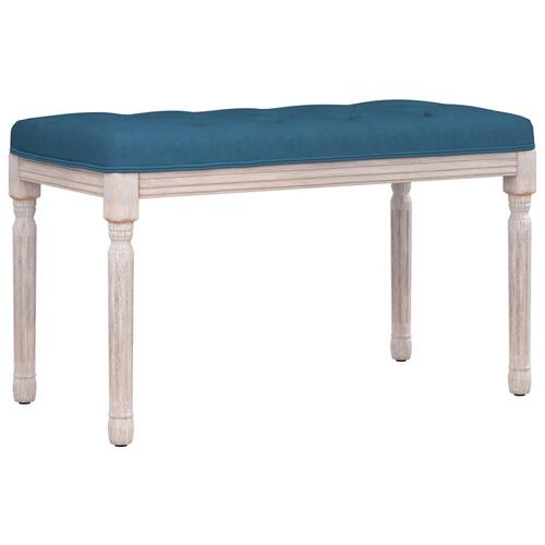 Bænk 80x40x49 cm velour blå